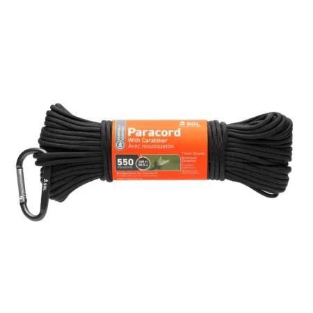 SOL 550 PARACORD 100 FT WITH CARABINER