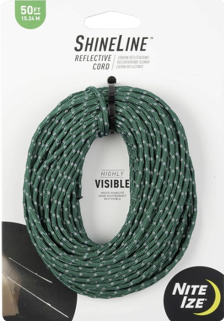 NITE IZE SHINELINE REFLECTIVE CORD - 50 FT.