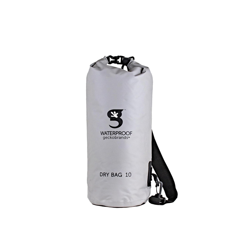 GECKOBRANDS TARPAULIN DRY BAG 10L GREY