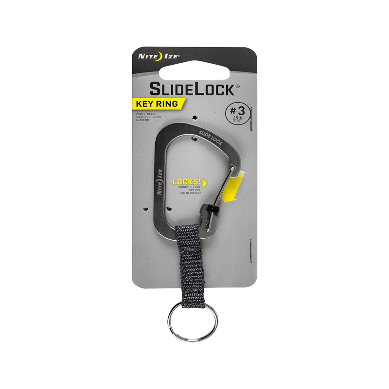NITE IZE SLIDELOCK KEY RING STAINLESS STEEL