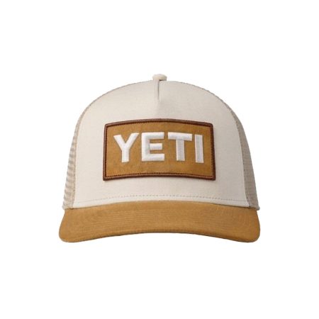YETI LOGO FX SUEDE BRIM TRUCKER HAT KHAKI/TAN