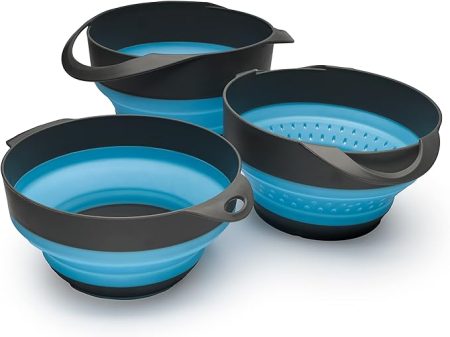 SOL FLAT PACK BOWLS & STRAINER SET