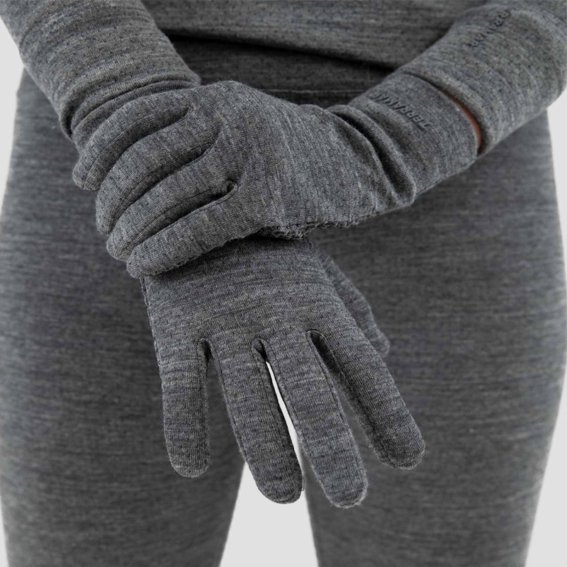 TERRAMAR ULTRA MERINO GLOVES CHARCOAL HEATHER - Image 3