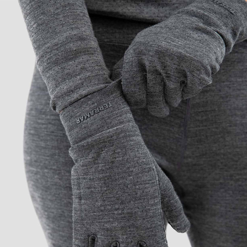 TERRAMAR ULTRA MERINO GLOVES CHARCOAL HEATHER - Image 4