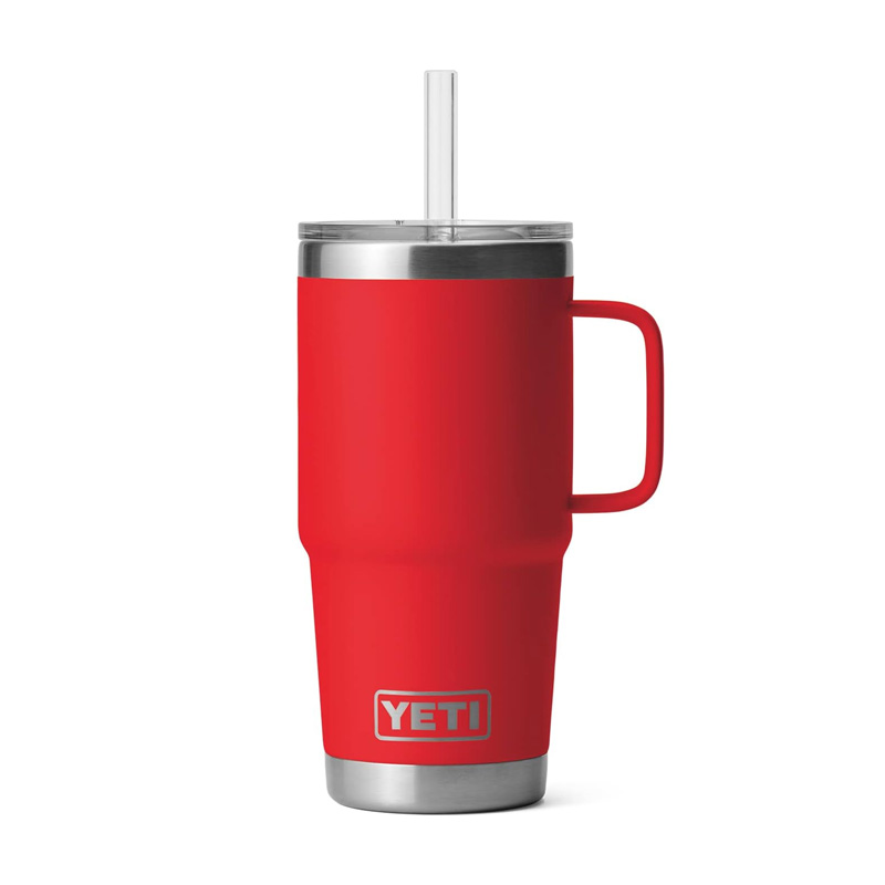YETI RAMBLER 25OZ PAJILLA RESCUE RED