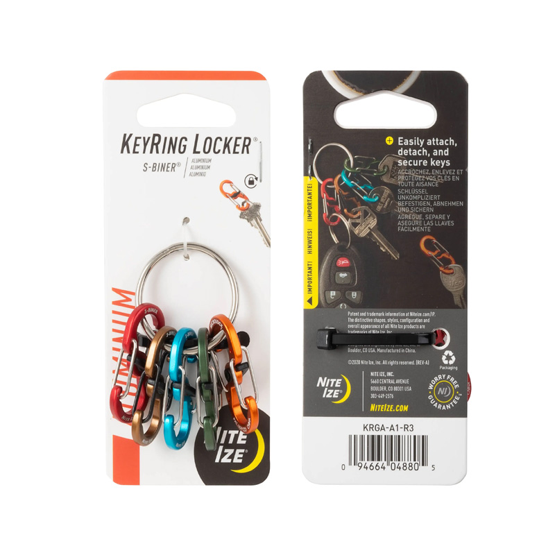 NITE IZE KEYRING LOCKER® S-BINER® ALUMINUM