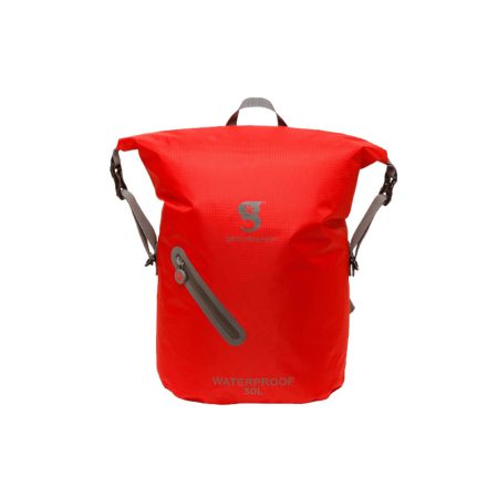 GECKOBRANDS LIGHTWEIGHT WP BACKPACK - RED / GREY
