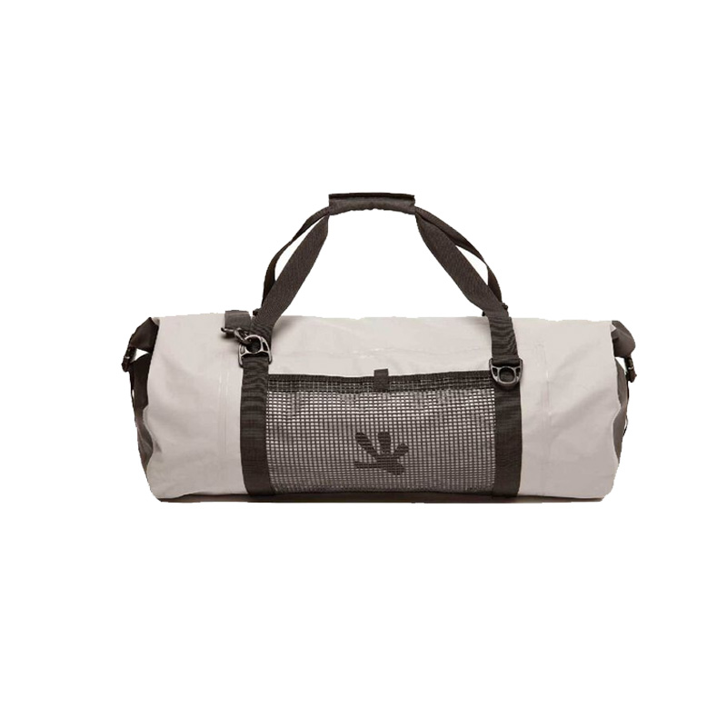 GECKOBRANDS WATERPROOF 50L PVC DUFFEL GREY