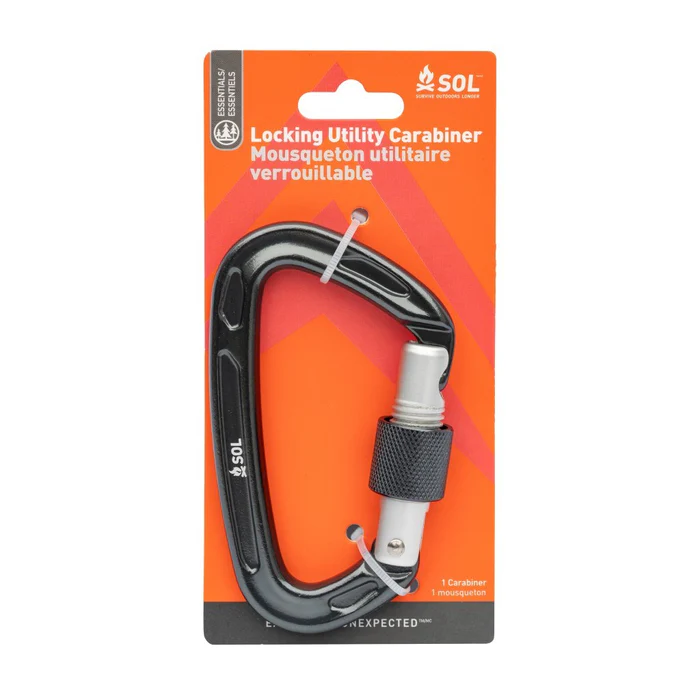 SOL LOCKING UTILITY CARABINER 10 CM