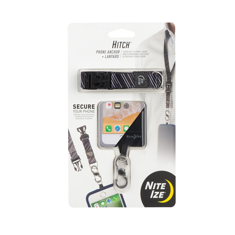 NITE IZE HITCH PHONE ANCHOR + LANYARD BLACK