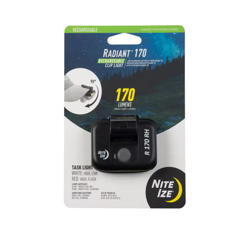 NITE IZE RADIANT 170 RECHARGEABLE CLIP LIGHT