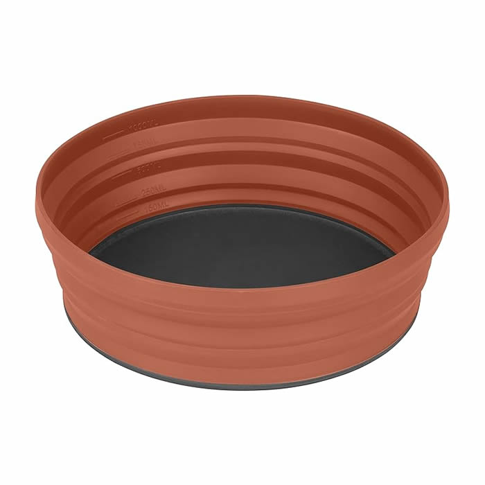 STS X-Bowl Collapsible Silicone Camping Dish Rust