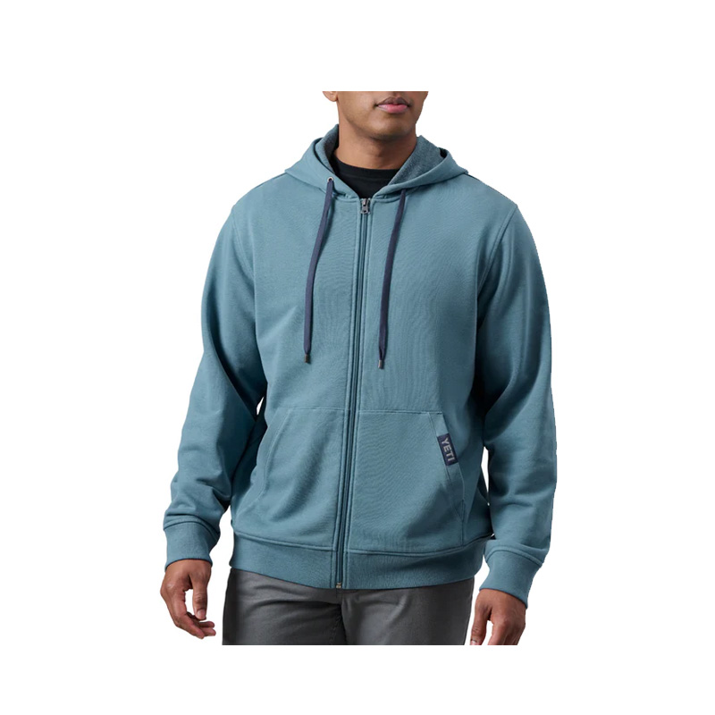 YETI FTERRY LOGO FULL ZIP HOODIE WBLUE